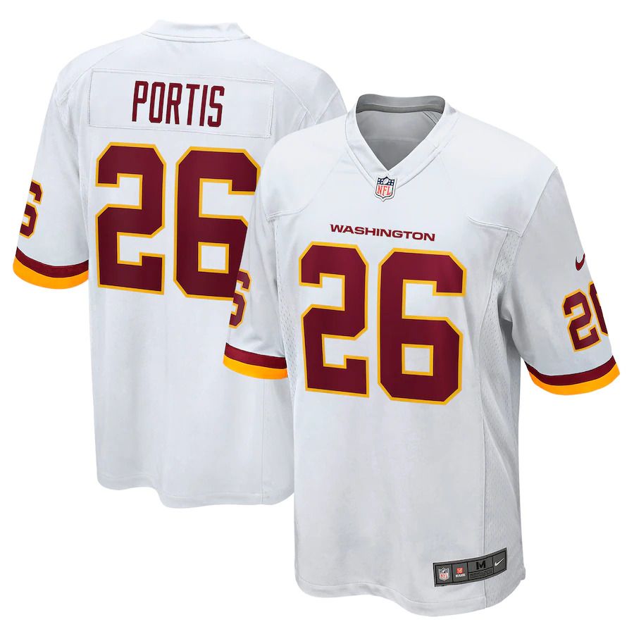 Men Washington Redskins #26 Clinton Portis Nike White Retired Player Game NFL Jersey->washington redskins->NFL Jersey